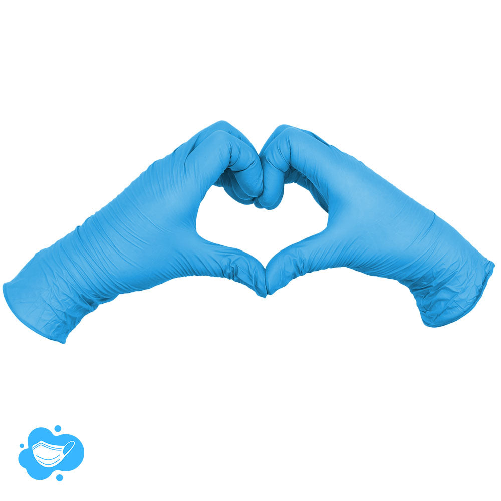 Nitril Handschuhe Blau Unigloves Pearl, 100 Stück puderfrei