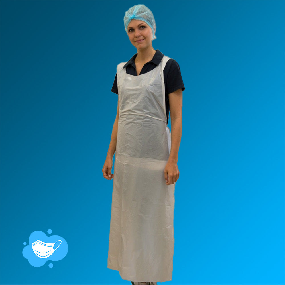 PE Schürze weiß von NITRAS, 80 x 125cm