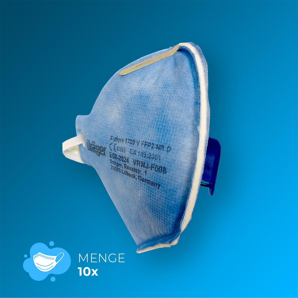 FFP2 Masken von Dräger X-Plore 1720 V mit Ventil - 10er Box