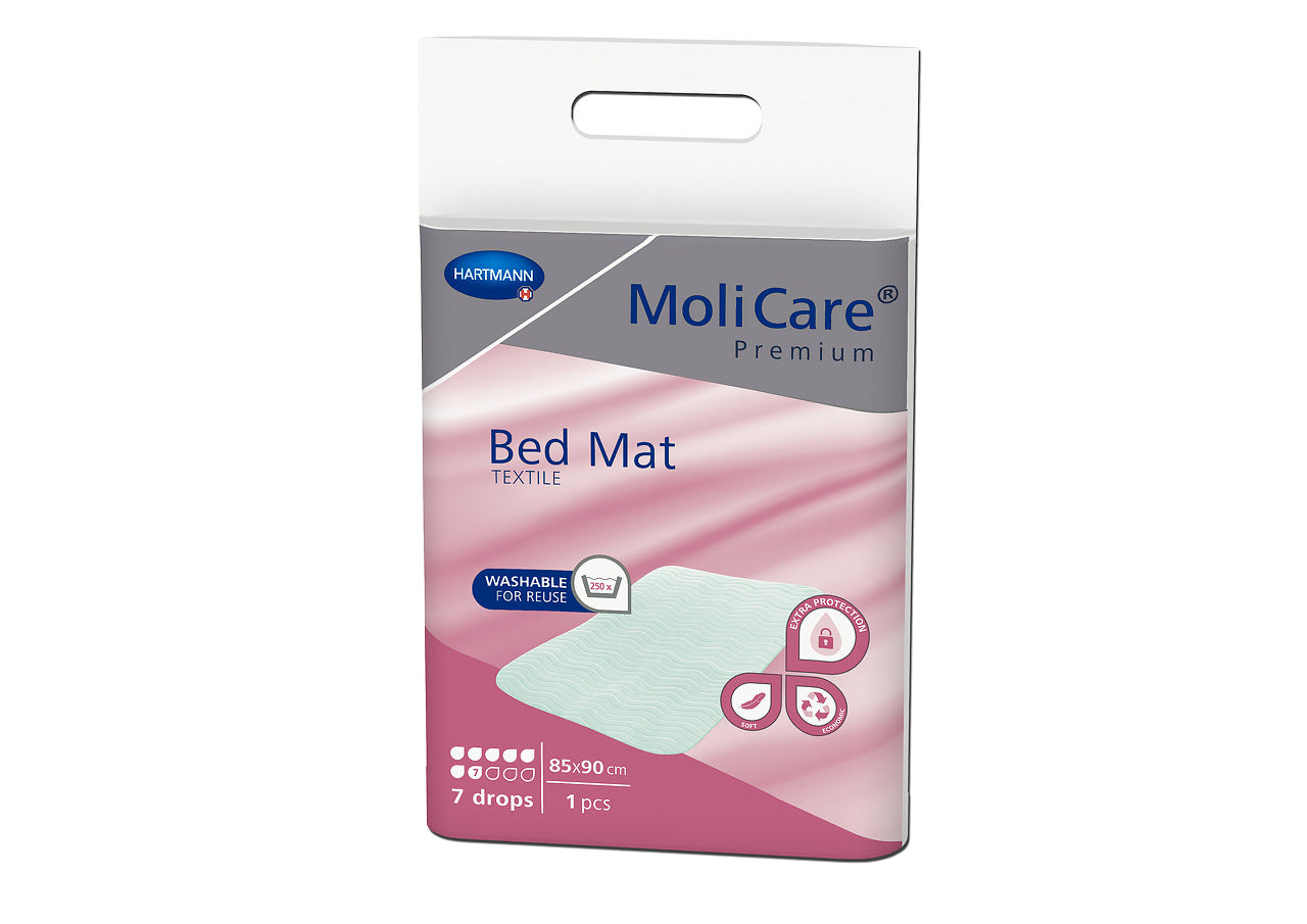 MoliCare® Premium Bed Mat Textile 85x90cm - Wiederverwendbare Bettschutzunterlage
