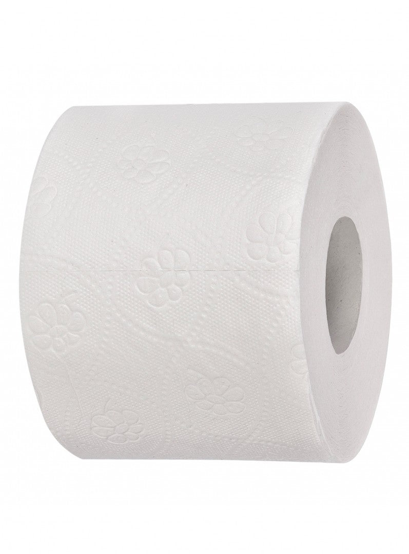 Toilettenpapier 3-lagig, 250 Blatt aus Zellulose - 72 Rollen