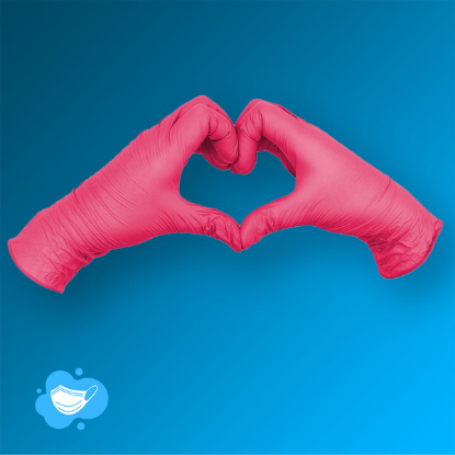 Farbige Handschuhe: Bunte Einweghandschuhe Nitril