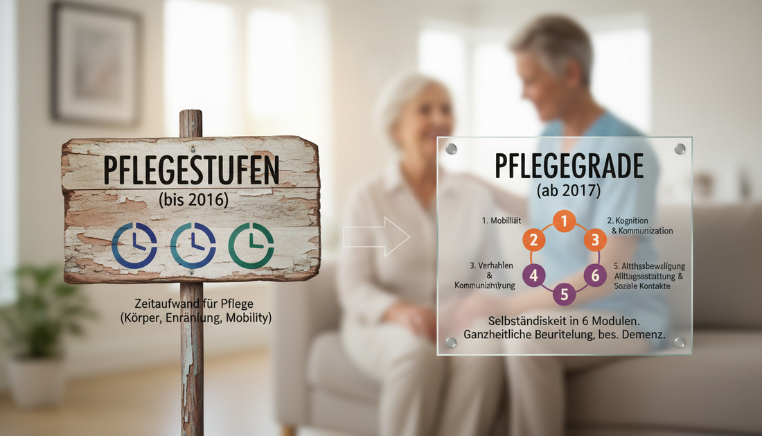 Unterschied Pflegegrad und Pflegestufe: Was Sie wissen müssen