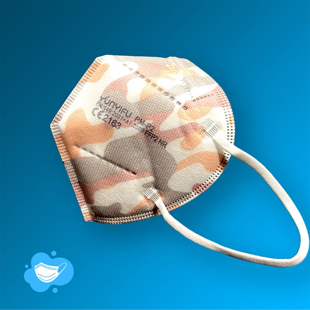 FFP2 Maske In Camouflage Nude von HealthMask / ohne Ventil (CE2195)