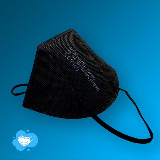 FFP2 Maske In Schwarz von HealthMask / ohne Ventil (CE2195)