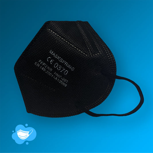 FFP2 Masken Schwarz in Kindergröße  von SU / HMF-201 ohne Ventil (CE037)