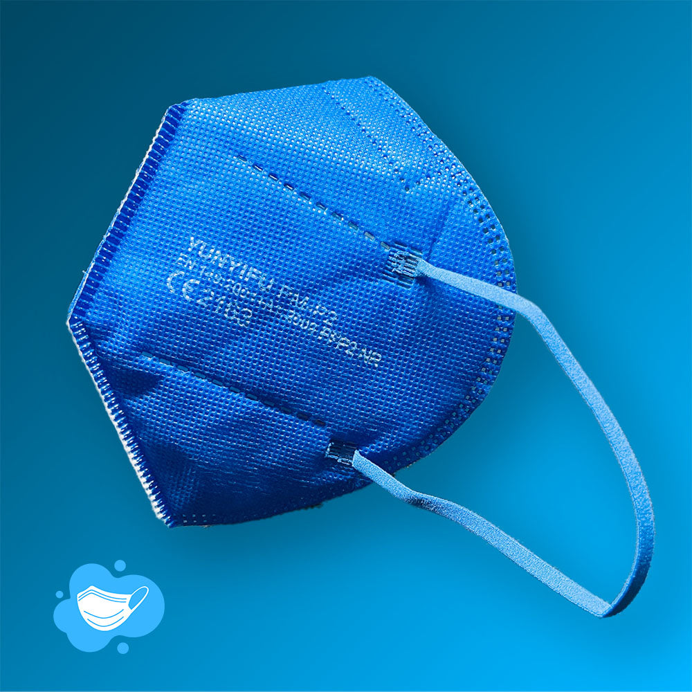 FFP2 Maske In Blau von HealthMask / ohne Ventil (CE2195)