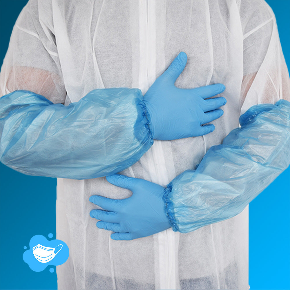 CPE Ärmelschoner in blau von NITRAS - 40cm lang, 100 Stück