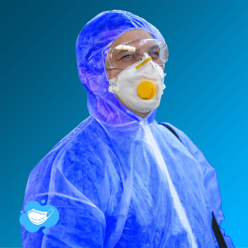 PP Schutzoverall königsblau 40g/m² von NITRAS