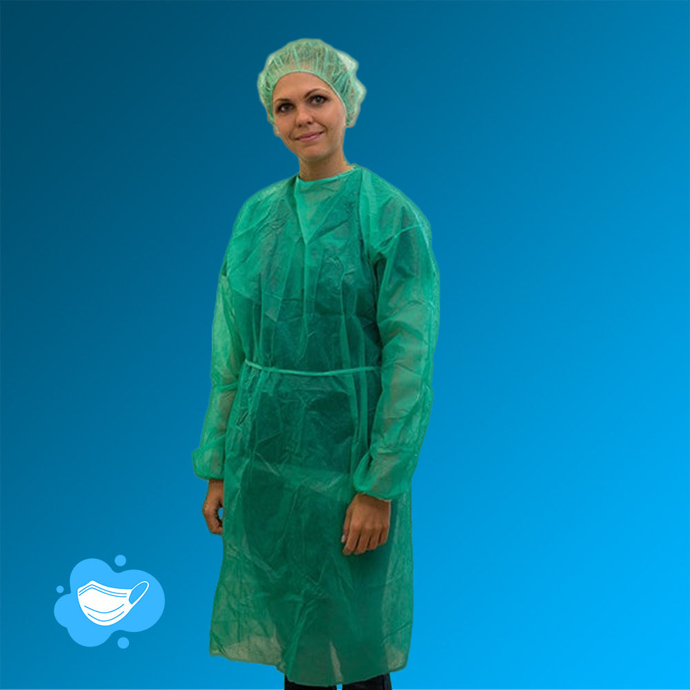 PP Kittel/Mantel grün zum binden von NITRAS - Länge ca. 110cm