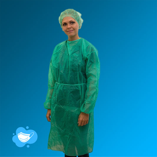 PP Kittel/Mantel grün zum binden von NITRAS - Länge ca. 110cm