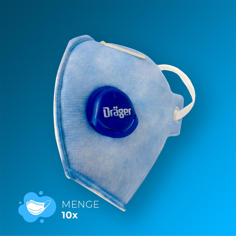FFP2 Masken von Dräger X-Plore 1720 V mit Ventil - 10er Box