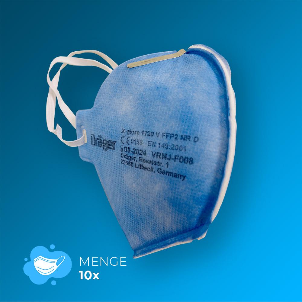 FFP2 Masken von Dräger X-Plore 1720 V mit Ventil - 10er Box