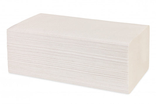 Falthandtücher V-Falz, 2-lagig 23,0 x 21,0 cm, 3200 Blatt aus Recyclingpapier