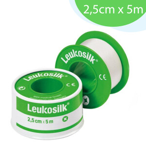 Leukosilk® Fixierpflaster - Rollenpflaster 2,5cm x 5m