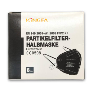 FFP2 Masken Schwarz von KINGFA KF-A F10 (SC) (0598)