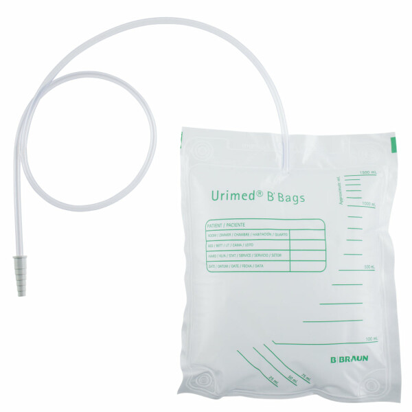 Urimed B Bags Urinbeutel / Sekretbeutel ohne Ablauf 1,5 Liter unsteril Anti Rückfluss