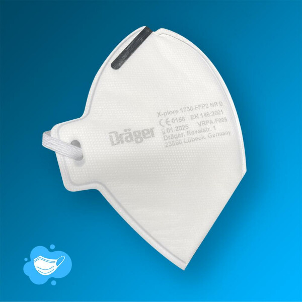 FFP3 Maske von Dräger X-Plore 1730 ohne Ventil (CE0158) 1