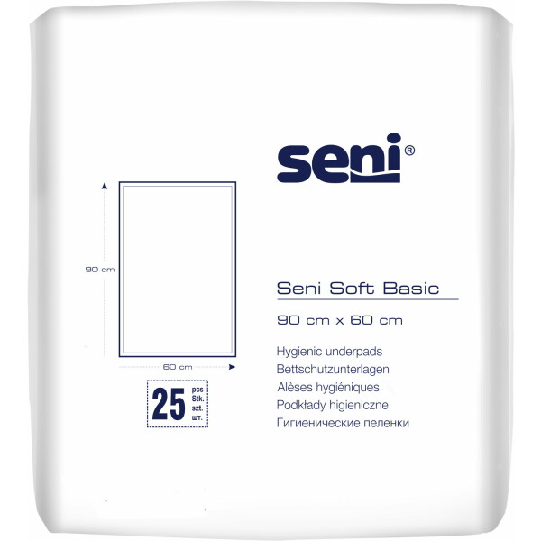 Seni Soft Basic - Bettschutz Unterlagen 60x90cm 25 Stück