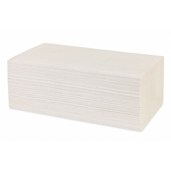 Falthandtücher V-Falz, 2-lagig 23,0 x 21,0 cm, 3200 Blatt aus Recyclingpapier