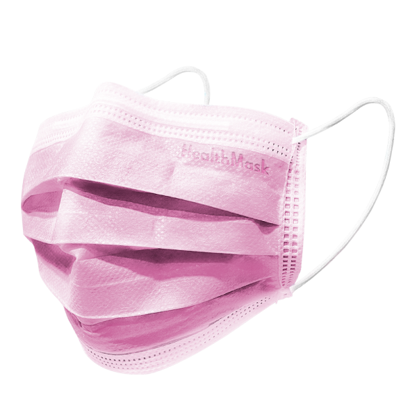 Medizinische  OP- Masken in Rosa von HealthMask/ 3 Lagig (Box) EN14683:2019+AC:2019 Typ 2 R