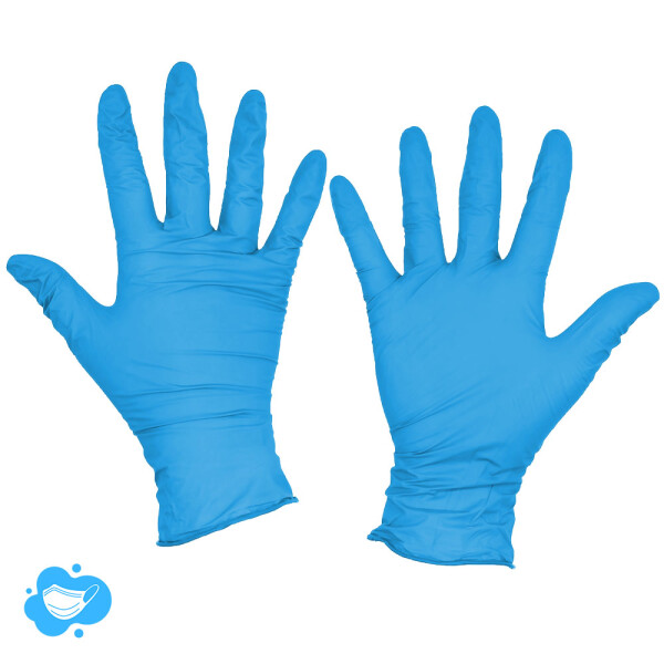 Nitril Handschuhe Blau Unigloves Pearl, 100 Stück puderfrei