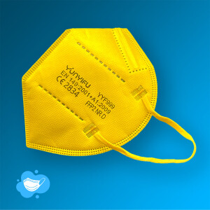FFP2 Maske In Gelb von HealthMask / ohne Ventil NR D...